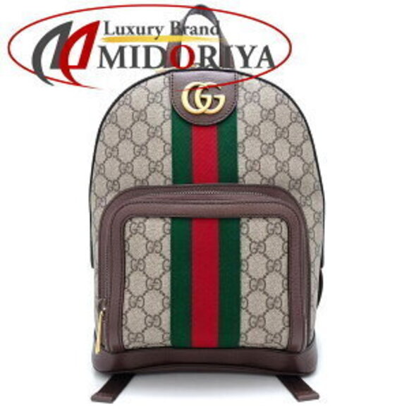 Gucci Handbags - Gucci GG Backpack Ophidia Leather Supreme Canvas Beige Ebony